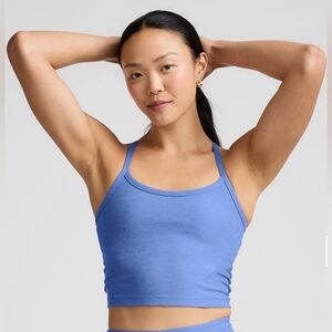 Beyond Yoga Spacedye Slim Racerback Cropped Tank Wild Flower Blue Heather L